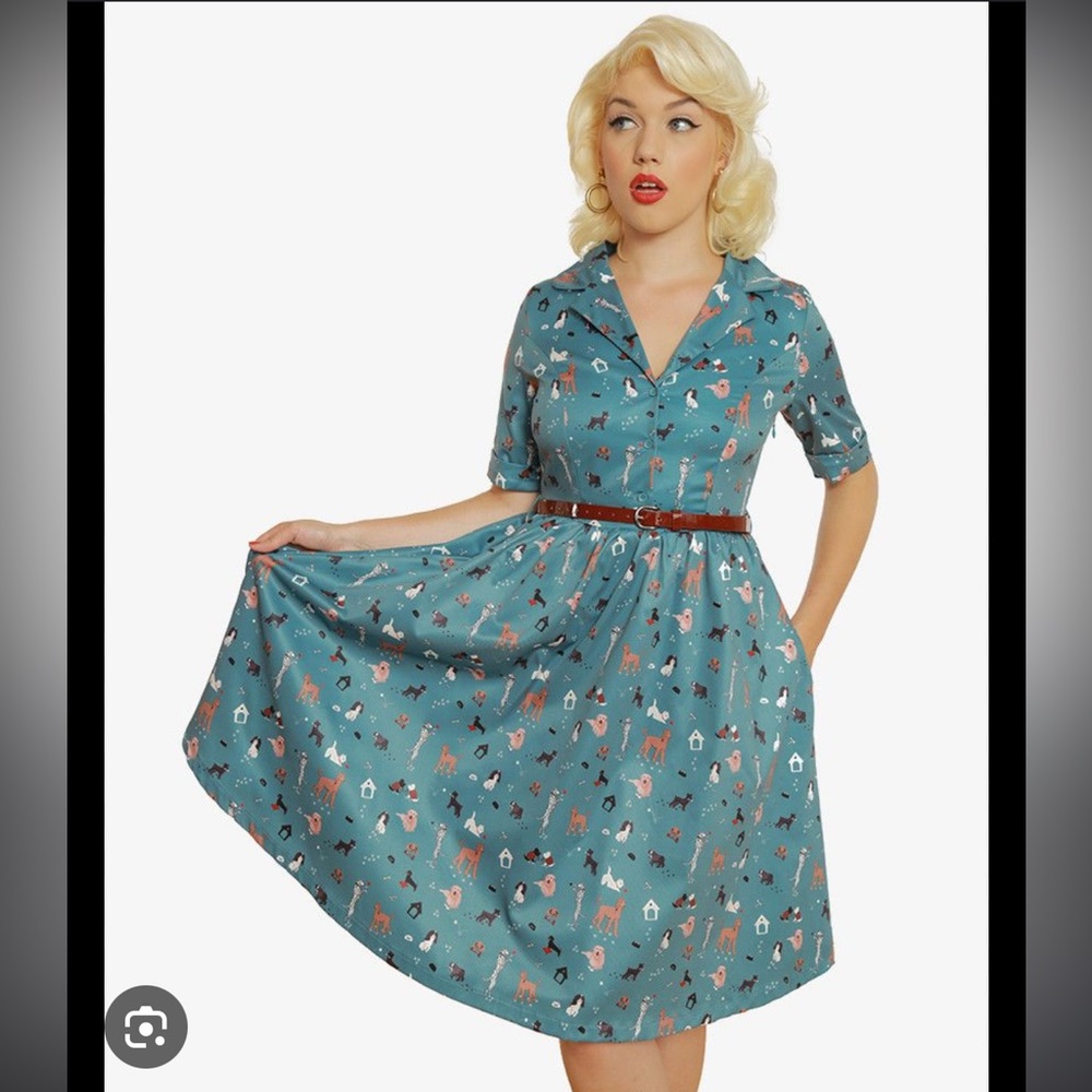 Lindy Bop Bletchley Dress Dog Print